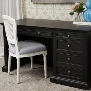 Silla <span class=keywords><strong>de</strong></span> Comedor <span class=keywords><strong>de</strong></span> Diseño Antiguo <span class=keywords><strong>de</strong></span> Lujo con Estructura <span class=keywords><strong>de</strong></span> Roble, Estilo Vintage, <span class=keywords><strong>Madera</strong></span> Maciza <span class=keywords><strong>y</strong></span> Ratán para Apartamento u Oficina en Casa - Product Image 6