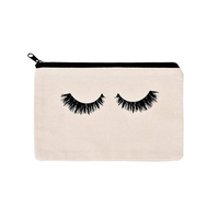 Petite pochette zippée en toile de coton écologique pour emballage avec logo personnalisé imprimé