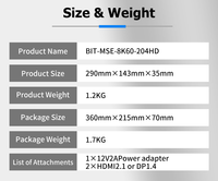 Processeur vidéo mural 8K60Hz 2 entrées 4 sorties, extenseur multi-écrans HDMI 2.0/DP 1.2 avec répartition audio pour centre de commande et surveillance