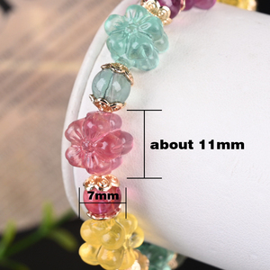 กำไลหินคริสตัลธรรมชาติขายส่ง คุณภาพสูง กำไลฟลูออไรต์สีรุ้ง - Product Image 5