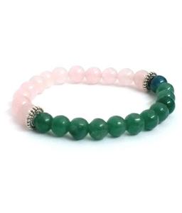 สร้อยข้อมือลูกปัดหินอเวนเจอรีนสีเขียวธรรมชาติขนาด 8 มม. ทำมือ พร้อมจี้รูปมงคล สไตล์ฮวงจุ้ย ของขวัญธุรกิจจากอัญมณี - Product Image 4