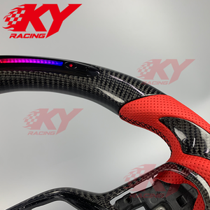 Volante Deportivo de Carreras con LED de Fibra de Carbono Personalizado para Honda Accord Civic 11.ª Generación Tipo R CRV EX Sport Sedan Acura Integra - Product Image 4