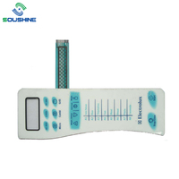 Panneaux métalliques imprimés sur mesure avec écran LCD, clavier tactile, interrupteur à membrane flexible à boutons poussoirs
