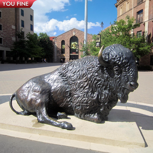 Уличная садовая большая статуя из латуни с изображением животных, коровы, бронзовая скульптура буйвола - Product Image 2