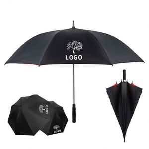 UV Protection Automatic Sun <b>Windproof</b> Golf Large Custom Golf <b>Umbrella</b> with Solar Light - Product Image 1