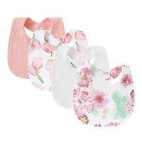 Lot de 4 bavoirs nouveau-né 100 % coton, serviettes anti-bave pour bébés filles et garçons, accessoires pour nourrissons, tabliers pour tout-petits, bavoirs pour enfants, lingettes anti-régurgitation