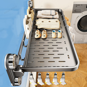 Séchoir à linge mural multifonctionnel Blue Vine pour balcon, idéal pour le séchage des sous-vêtements et des vêtements - Product Image 3