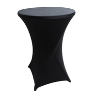10pcs Couverture de table en polyester spandex carré teinté solide et moderne nappes en spandex ajustées extensibles pour cocktail, banquet, fête