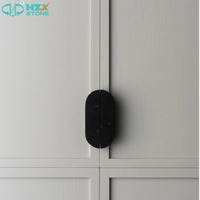 Poignée de porte en marbre HZX Rose Levanto 16x4x2cm, luxe, sculptée à la main, moderne, polie, style Wabi Sabi, pour villa, hôtel