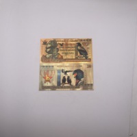 Billets de banque polymères imperméables de haute qualité pour collection, billet de banque en or imperméable du Zimbabwe