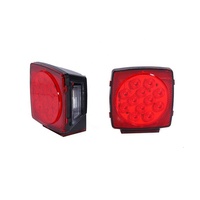 Lumières led rouges carrées 12V de haute qualité en usine pour remorques, camions