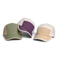Casquette de camping 5 panneaux unie avec passepoil, séchage rapide, unisexe, simple, décontractée, polyvalente, respirante, protection solaire