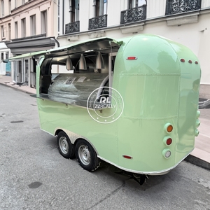 รถลากอาหารบนถนนทำจากสแตนเลสรถเข็นขายอาหารทำจากโลหะร้อนทำจากพิซซ่ากาแฟไอศกรีมเคลื่อนที่ได้อย่างรวดเร็วผลิตจากประเทศจีน - Product Image 4