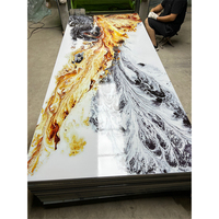 Mur de panneaux de marbre PVC Marbre blanc Feuille de PVC Panneau mural en marbre PVC imprimé 3D