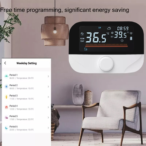 <span class=keywords><strong>Thermostat</strong></span> de chambre sans fil <span class=keywords><strong>Chaudière</strong></span> à <span class=keywords><strong>gaz</strong></span> murale Télécommande de chauffage Régulateur de température <span class=keywords><strong>Programmable</strong></span> hebdomadaire Contrôleur de chauffage - Product Image 4