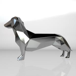 Acero inoxidable Objet Noel Interior Deco Decoración Estatuilla Estatua <span class=keywords><strong>Teckel</strong></span> Poil Dur Dachshund Perros Escultura para la <span class=keywords><strong>venta</strong></span> - Product Image 3