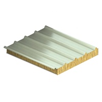 Panneau sandwich d'isolation acoustique en laine de roche avec revêtement métallique pour usage en entrepôt, design moderne