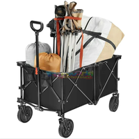 Chariot pliant pour plage et camping Chariot de jardin Chariot utilitaire pliable et pliable Chariot de plage extérieur