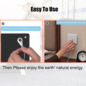 Tapis de mise à <span class=keywords><strong>la</strong></span> terre universel 60*90CM avec cordon de 4,5M (15 pieds) pour <span class=keywords><strong>la</strong></span> connexion à <span class=keywords><strong>la</strong></span> terre, récupération EMF pour un sommeil amélioré, soulagement des maux de tête, équilibre - Product Image 3