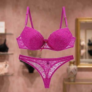 Ensembles de lingerie soutien-gorge et culotte en dentelle durables et polyvalents pour usage quotidien, avec coutures renforcées et tissu résistant à la décoloration, MOQ en gros 150 - Product Image 3