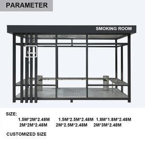 Portabile piccolo chiosco prefabbricato <span class=keywords><strong>guardiola</strong></span> mobile cialde per fumatori prefabbricate sala fumatori portatile - Product Image 6