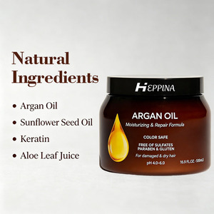 <span class=keywords><strong>Masque</strong></span> capillaire nourrissant à l'huile d'argan OEM, favorise l'épaississement, hydrate et conditionne en profondeur les cheveux secs et abîmés - Product Image 5