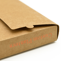 Boîte d'emballage en carton kraft recyclé imprimé sur mesure, auto-adhésive, format A4, pour documents, livres, emballages, envois postaux