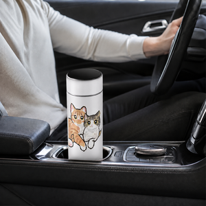 Gourde isotherme en acier inoxydable personnalisable avec motif animal, couvercle à affichage de température et logo personnalisé - Product Image 5