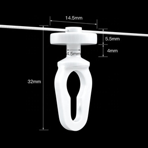 Curseur de <span class=keywords><strong>Rideau</strong></span> Ondulé en <span class=keywords><strong>Plastique</strong></span> de Grande Taille S, Accessoires de Rail de <span class=keywords><strong>Rideau</strong></span> à Pliage S - Product Image 3