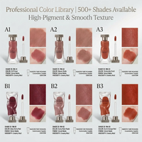 Gloss à lèvres en velours coréen à étiquette privée, imperméable, longue tenue, rouge à lèvres liquide mat, cosmétiques vegan et sans cruauté, OEM/ODM
