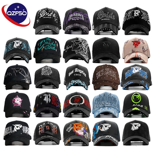 Casquettes de baseball QZFSO en coton pour hommes, 5 panneaux, doublure satinée 3D, broderie personnalisée, haute qualité, vente en gros - Product Image 1
