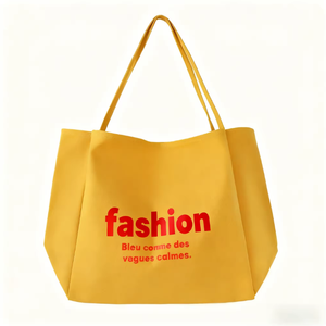 Sac fourre-tout en coton 100% naturel recyclé, très demandé, tissu vierge, sac de shopping en toile fait main avec logo personnalisé - Product Image 4