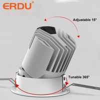 ERDU Trimless Led Wall Washer Spots Prix Réglable Plafond Encastré Carré Mini Dimmable Spot Light