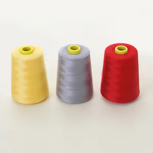 Makine dikiş malzemeleri için 40S/2 boyalı eğirilmiş polyester dikiş iplik