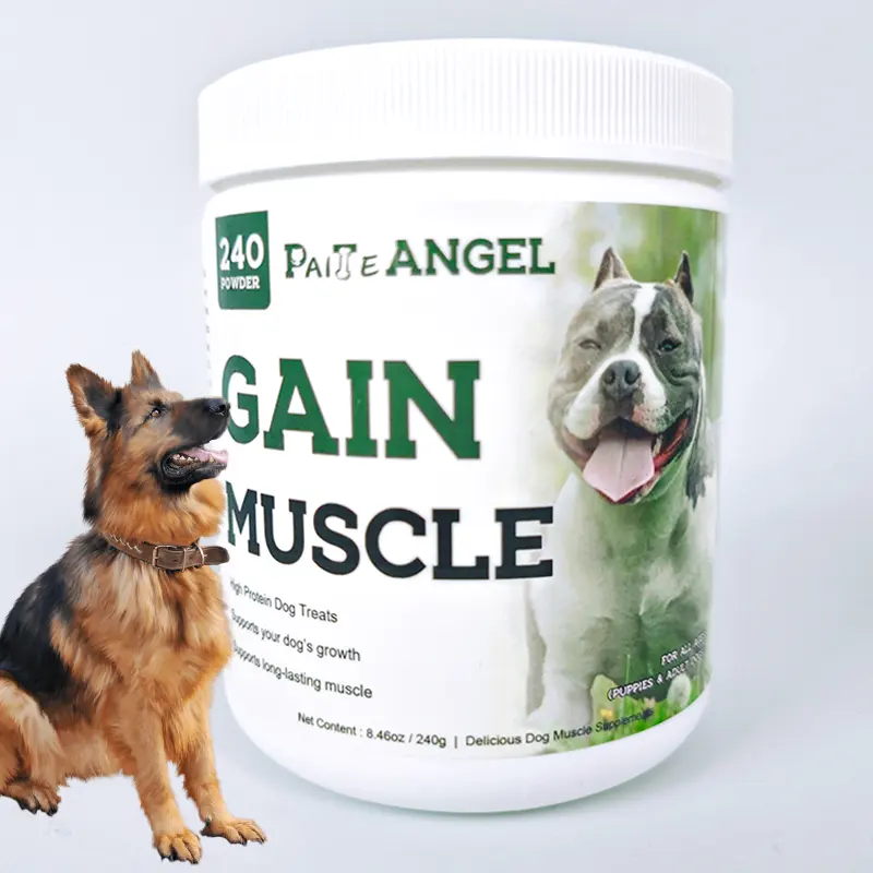 Supplément de protéines musculaires pour chiens, personnalisation, soutien du système immunitaire, Gain de poids, en poudre, complément alimentaire pour les muscles des chiens