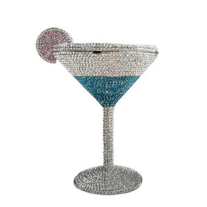 Sac de soirée élégant haut de gamme en cristal pour cocktail <span class=keywords><strong>Martini</strong></span>, avec chaîne amovible, décor en strass, sac pour femme - Product Image 4