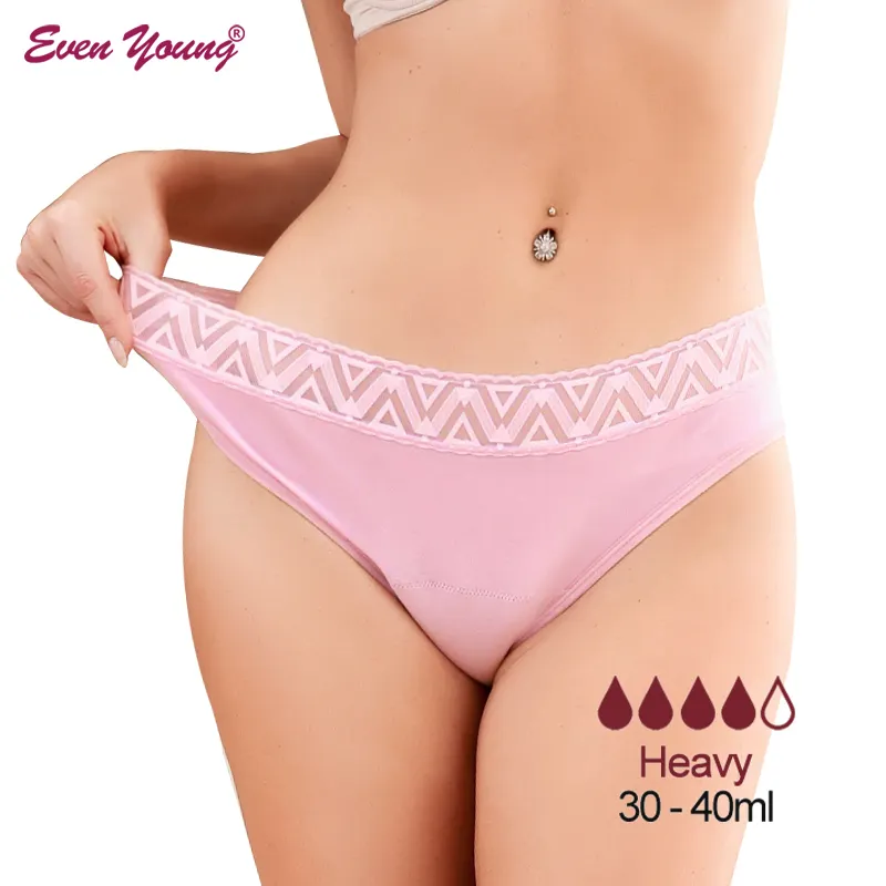 4 Layer Leakproof Calzones Menstrual Breathable Menstruelle Cycle Culottes Menstrual Lace Panties Heavy Flow Period Underwear
