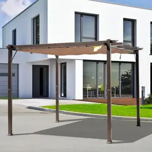 Pergola nhôm ngoài trời không thấm nước ngoài trời pergola điện pergola