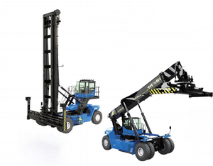 מלגזה חשמלית סינית איכותית מדגם XCH908E בעלת כושר הרמה של 9 טון, להעברת מכולות ריקות, עם יכולת ערימה של 8 שכבות, לפעילות נמלית. - Product Image 1