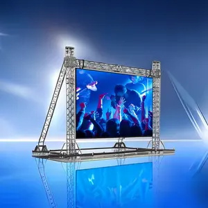 Creative Curve Rental Led Screen Indoor Rental Led Screen Back Support Structure Led Panel 3m X 2m Outdoor Rental P2.6