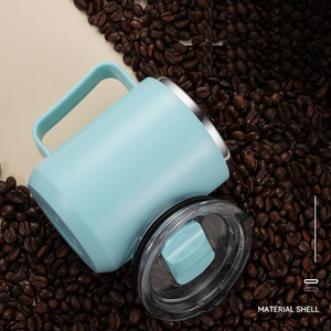 Wholesale 450ml 304 Stainless Steel Water Bottle Mug <b>Coffee</b> Cup With Handle And Lid Gift Cup - Product Image 6