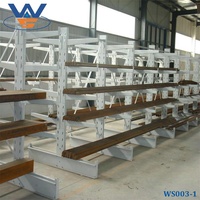 Rak Cantilever Struktur Baja untuk Gudang Industri, Penyimpanan Pipa / Kayu