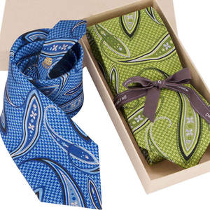 Corbatas de Seda Jacquard Tejidas de Venta Directa de Fábrica a Buen Precio, Corbata con Logotipo Personalizado, Diseño Paisley, Corbata Clásica para Hombre - Product Image 3