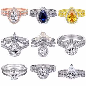 Cincin modis untuk wanita, cincin cinta Moissanite perak murni 1,5ct S925 untuk wanita - Product Image 1