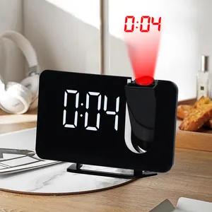 Hot New Design Smart Digital Desktop Led orologio di proiezione Radio FM sveglia per proiettore da tavolo e da tavolo per l'home Office