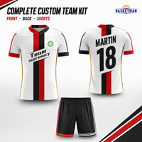 Conjunto de Uniforme de Fútbol Personalizado, Sublimado, Camiseta y Pantalones Cortos de Secado Rápido, con Logotipo, Nombre y Número, para Equipos de Fútbol de Adultos y Jóvenes, OEM