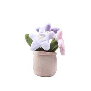 Kawaii Personalizado Recheado Brinquedos De Pelúcia Damasco Flor Flores Simulado Planta Em Vaso para Crianças Home Office Decoração Stress Relief - Product Image 5