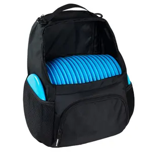 Büyük depolama alanı disk Golf marş sırt çantası dayanıklı malzemeleri siyah disk Golf çantası hafif tasarım sırt çantası disk Golf çantası