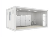 Maison en conteneur pliable 20 pieds en acier modulaire paquet plat maison préfabriquée conteneur bureau boutique toilettes maisons en conteneur prêtes à l'emploi