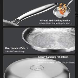 Pure Titanium Hammered Frying Pan for Professional Kitchen Cooking - Product Image 4